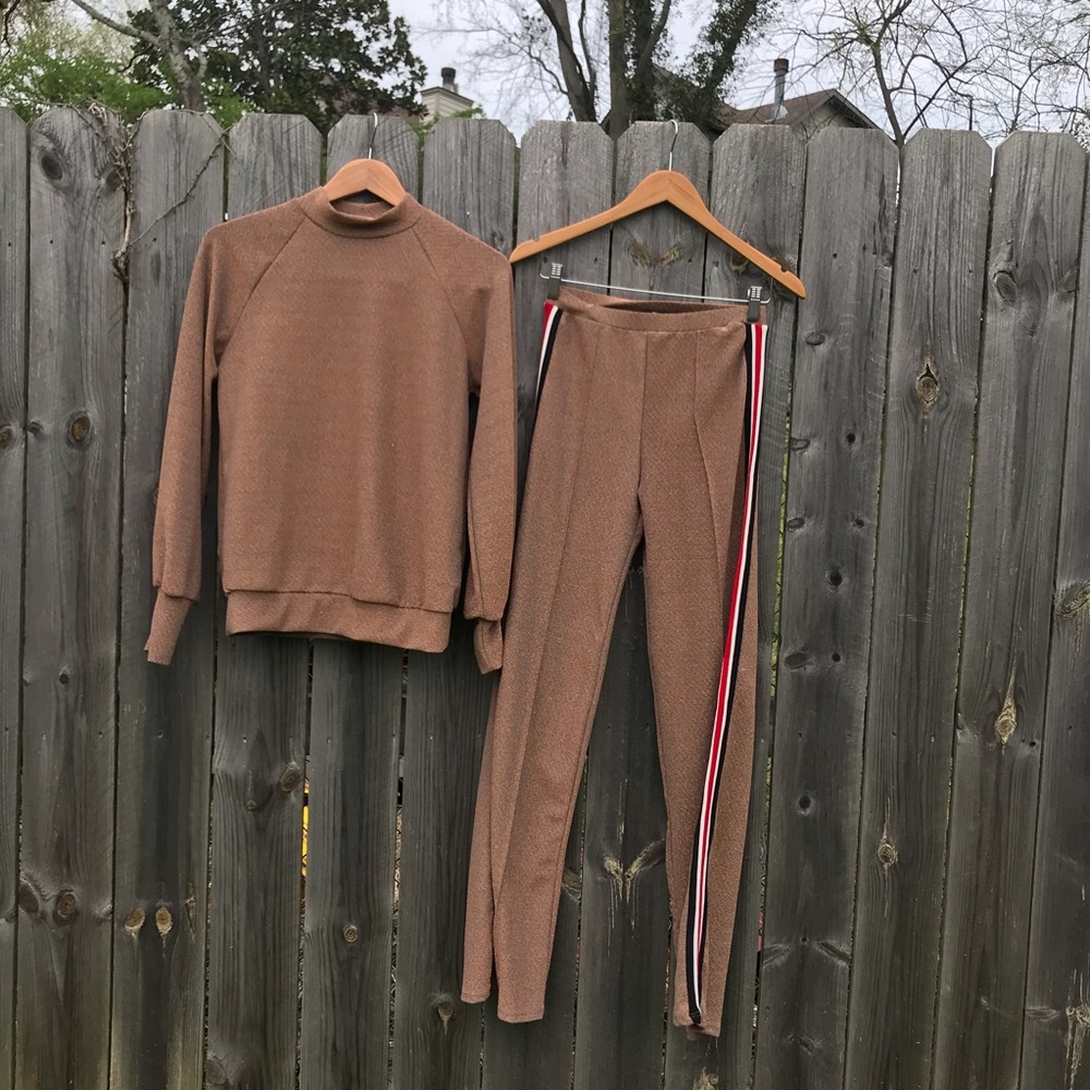 Matching Champagne Sparkle Jumper & Pants